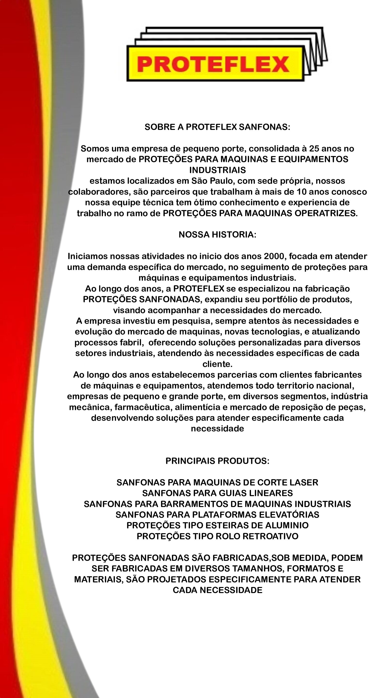 PROTEÇÃO SANFONADA PARA MAQUINAS DE CORTE LASER